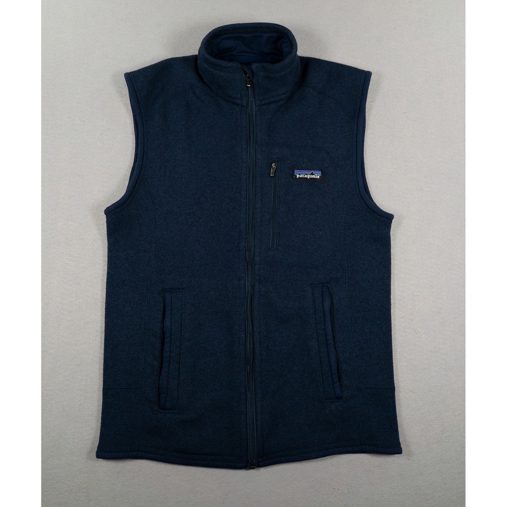 Patagonia Better Sweater Vest Mens Small Navy Blue Full Zip Fleece 25881